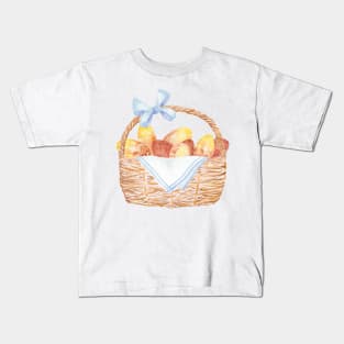 Easter Basket with Vintage Style Eggs Kids T-Shirt